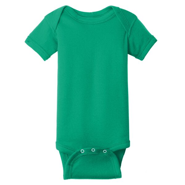 Infant Short Sleeve Baby Rib Bodysuit Thumbnail