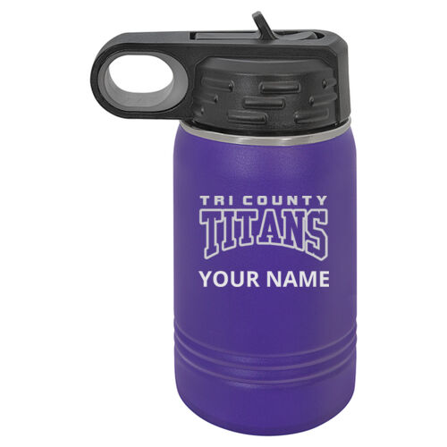 Tri County Titans Design TCTE1 Engraved on a Polar Camel®  - 12 oz. Water Bottle Vacuum Insulation Thumbnail