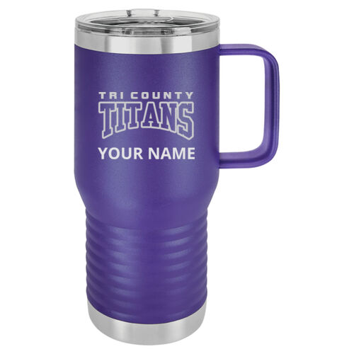 Tri County Titans Design TCTE1 Engraved on a Polar Camel®  - 20 oz.Travel Mug Vacuum Insulated with Slider Lid Thumbnail