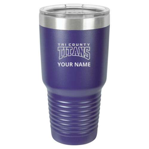 Tri County Titans Design TCTE1 Engraved on a Polar Camel®  - 30 oz Tumbler Vacuum Insulated with Slider Lid Thumbnail
