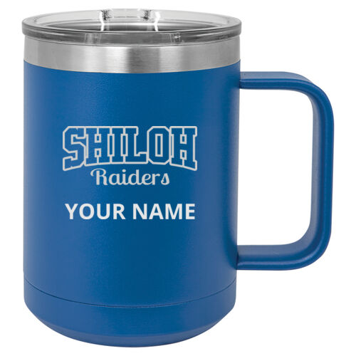 Shiloh Raiders Design SRE1 Engraved on a Polar Camel® - 15 oz. Vacuum Insulated Mug with Slider Lid Thumbnail