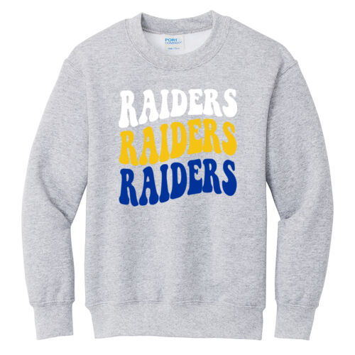 Shiloh Raiders Design SR3 on a Port & Company® - Youth Core Fleece Crewneck Sweatshirt Thumbnail