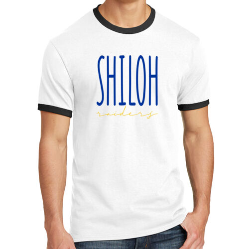 Shiloh Raiders Design SR5 on a Port & Company® - Core Cotton Ringer Tee Thumbnail