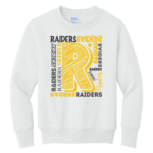 Shiloh Raiders Design SR6 on a Port & Company® - Youth Core Fleece Crewneck Sweatshirt Thumbnail