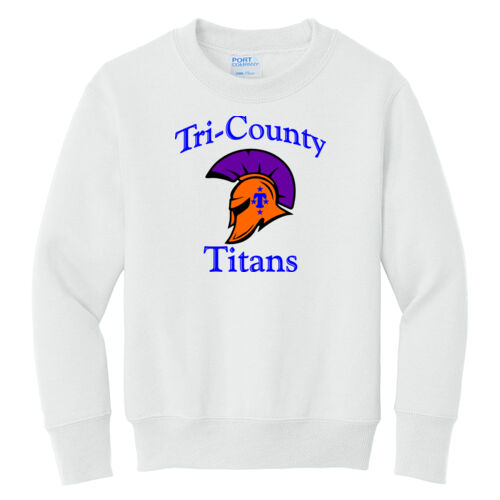Tri-County Titans Design TCT1 on a Port & Company® - Youth Core Fleece Crewneck Sweatshirt Thumbnail