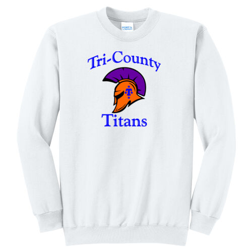 Tri-County Titans Design TCT1 on a Port & Company® - Core Fleece Crewneck Sweatshirt Thumbnail