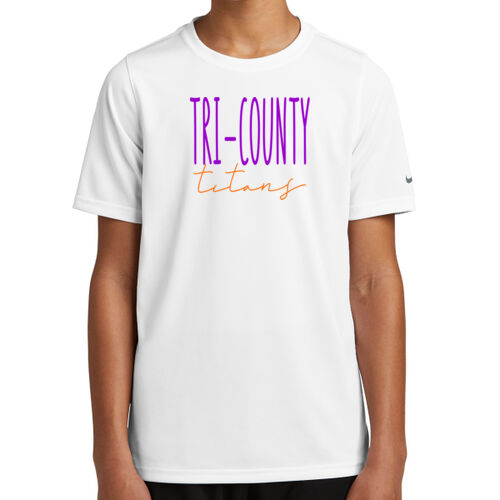 Tri-County Titans Design TCT3 on a Nike® - Youth Swoosh Sleeve rLegend Tee Thumbnail
