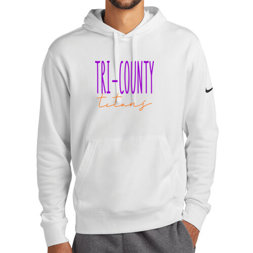 Tri-County Titans Design TCT3 on a Nike® - Club Fleece Sleeve Swoosh Pullover Hoodie Thumbnail
