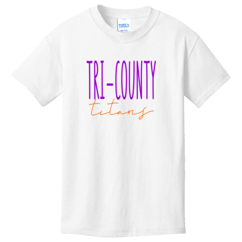 Tri-County Titans Design TCT3 on a Port & Company® - Youth Core Cotton Tee Thumbnail