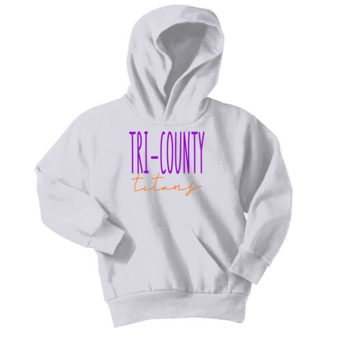 Tri-County Titans Design TCT3 on a Port & Company® - Youth Core Fleece Pullover Hooded Sweatshirt Thumbnail