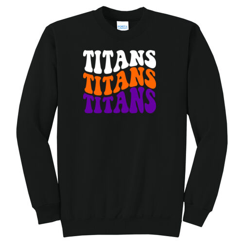 Tri-County Titans Design TCT5 on a Port & Company® - Core Fleece Crewneck Sweatshirt Thumbnail