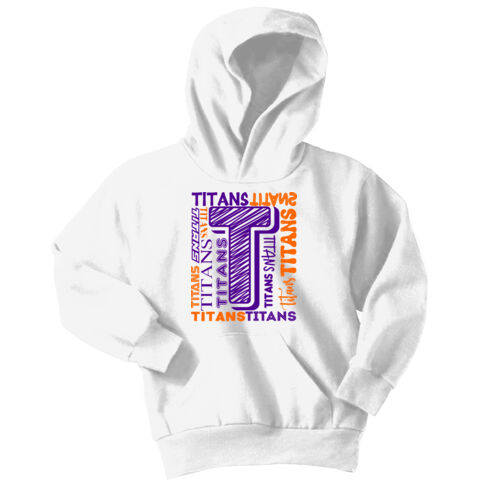 Tri-County Titans Design TCT6 on a Port & Company® - Youth Core Fleece Pullover Hooded Sweatshirt Thumbnail