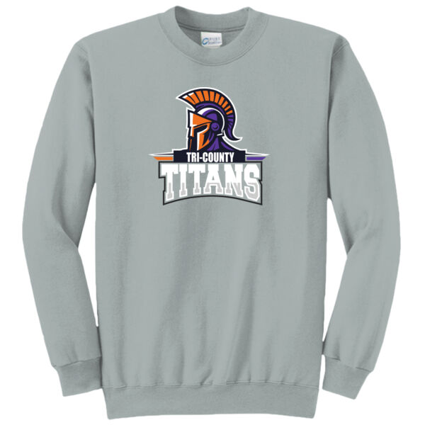 Tri-County Titans Design TCT7 on a Port & Company® - Core Fleece Crewneck Sweatshirt Thumbnail